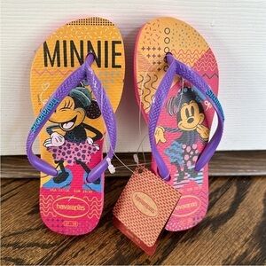 NWT Havaianas Disney Minnie Mouse Flip Flops 11/12C